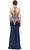 Dancing Queen - 2457 Gold Applique Halter Trumpet Prom Dress Special Occasion Dress