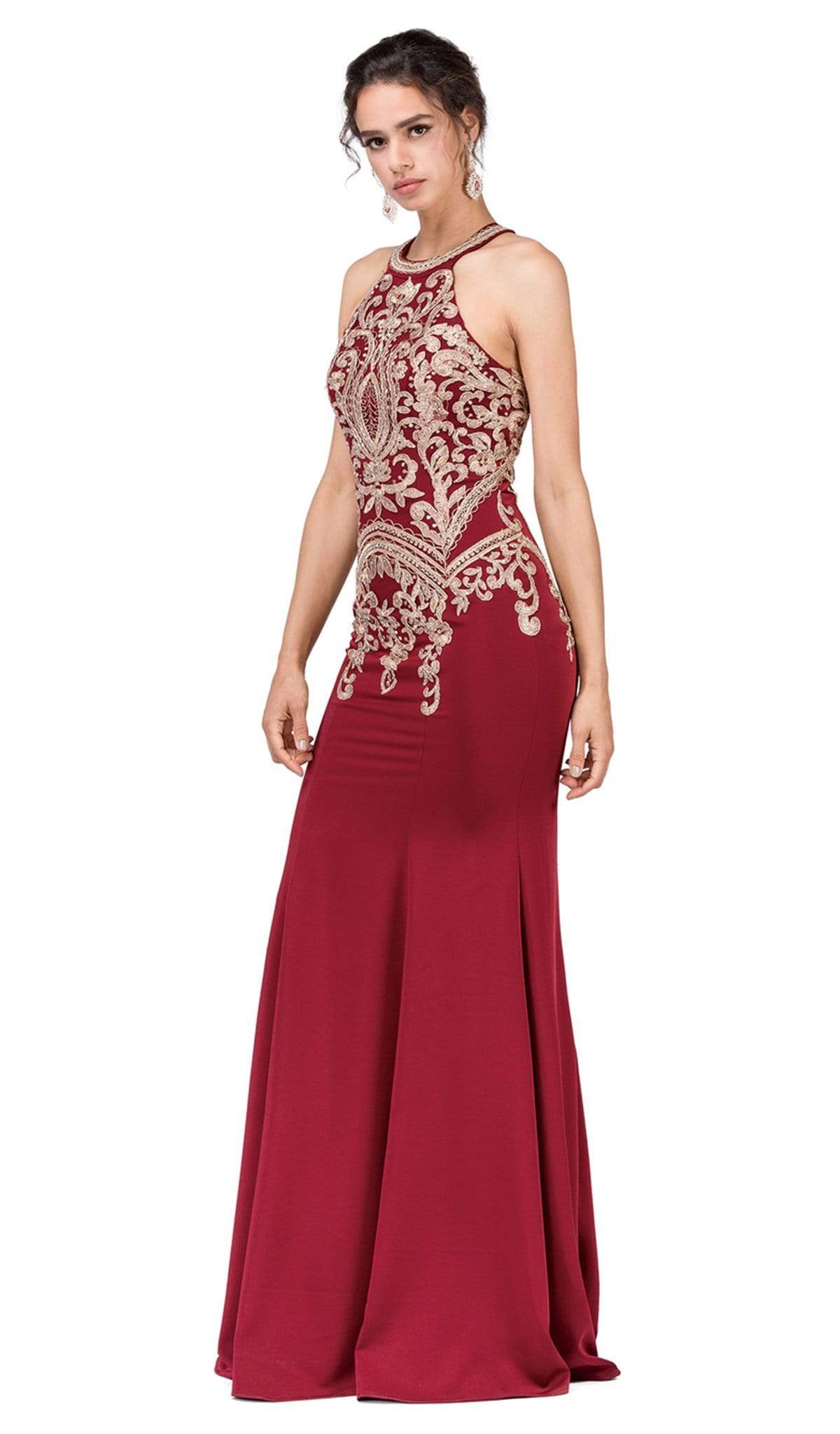 Aso Ebi Mermaid Prom Dresses Burgundy Gold Appliques Sheer Long Sleeves  Evening Gowns Sexy Side Split Sweep Train Party Dress - Prom Dresses -  AliExpress
