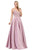 Dancing Queen - 2459 Lace Appliqued Long Prom Gown Prom Dresses XS / Dusty Pink