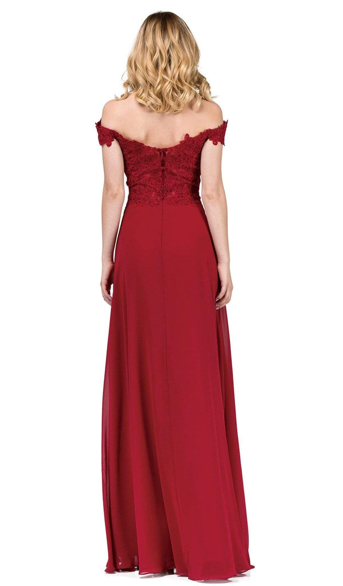 One shoulder evening dress, royal blue evening dresses, lace applique evening dress, modest evening dresses C1928 main image 1
