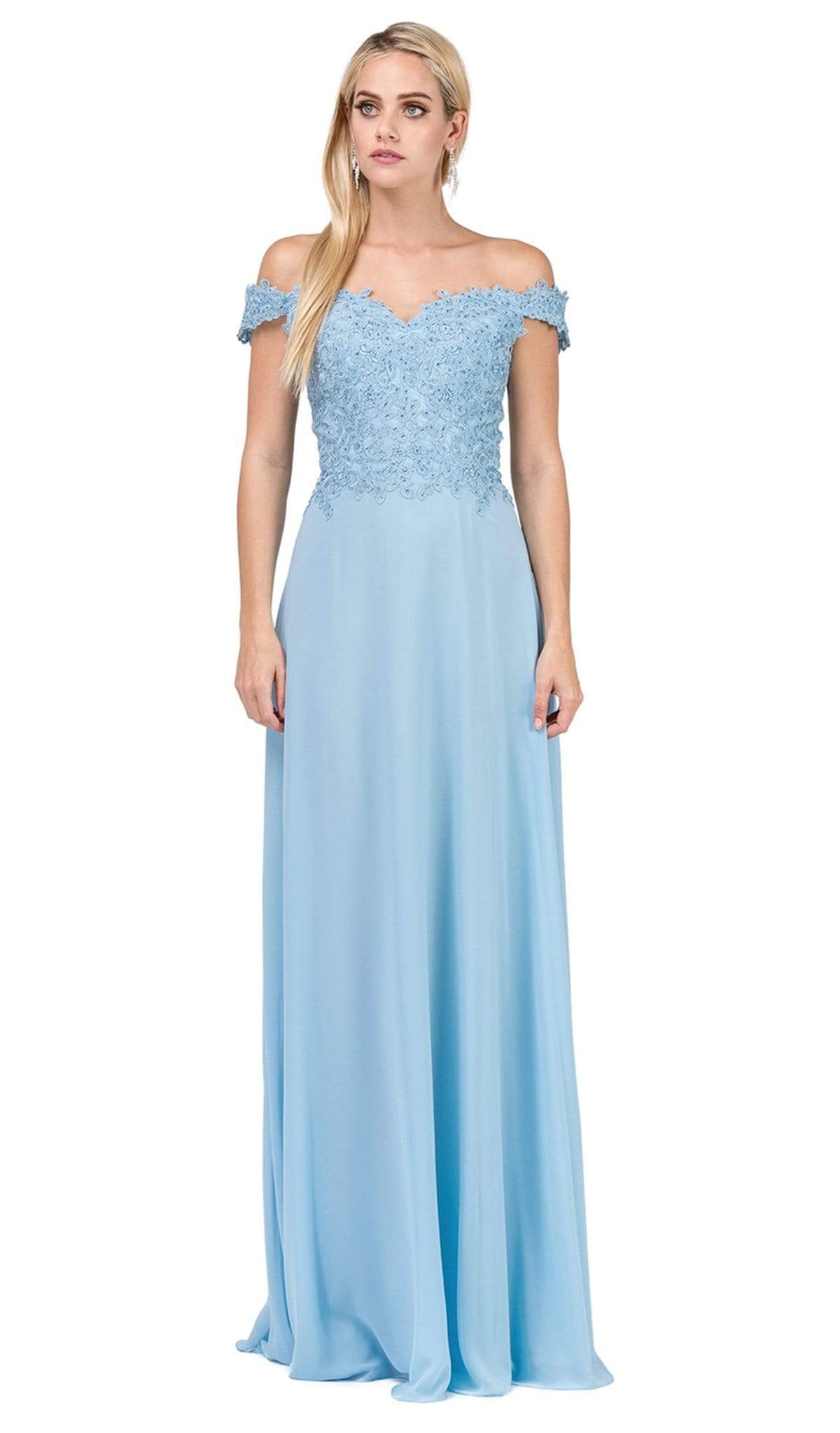 Dancing Queen - 2492 Off Shoulder Lace Applique Evening Dress – Couture ...