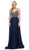 Dancing Queen - 2503 Beaded Sweetheart Sleeveless Prom Dress Special Occasion Dress XS / Navy