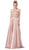 Dancing Queen - 2518 Embellished Halter A-line Gown Special Occasion Dress XS / Champagne