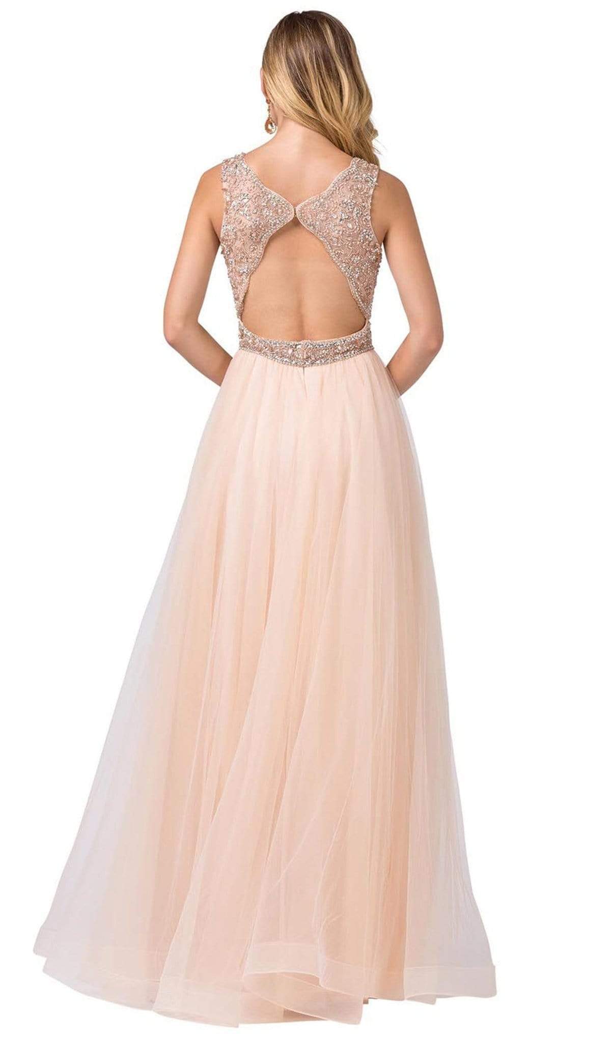 Dancing Queen - 2520 Embellished Deep V-neck A-line Gown – Couture Candy