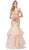 Dancing Queen - 2523 Bead-Adorned Plunging Sweetheart Trumpet Gown Prom Dresses XS / Champagne