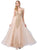 Dancing Queen - 2525 Gilt-Appliqued Illusion Overskirt Gown Prom Dresses XS / Champagne