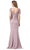Dancing Queen - 2535 Short Sleeve Jeweled Appliqued Illusion Gown Special Occasion Dress