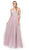 Dancing Queen - 2538 Embroidered Off-Shoulder A-line Gown Special Occasion Dress XS / Dusty Pink