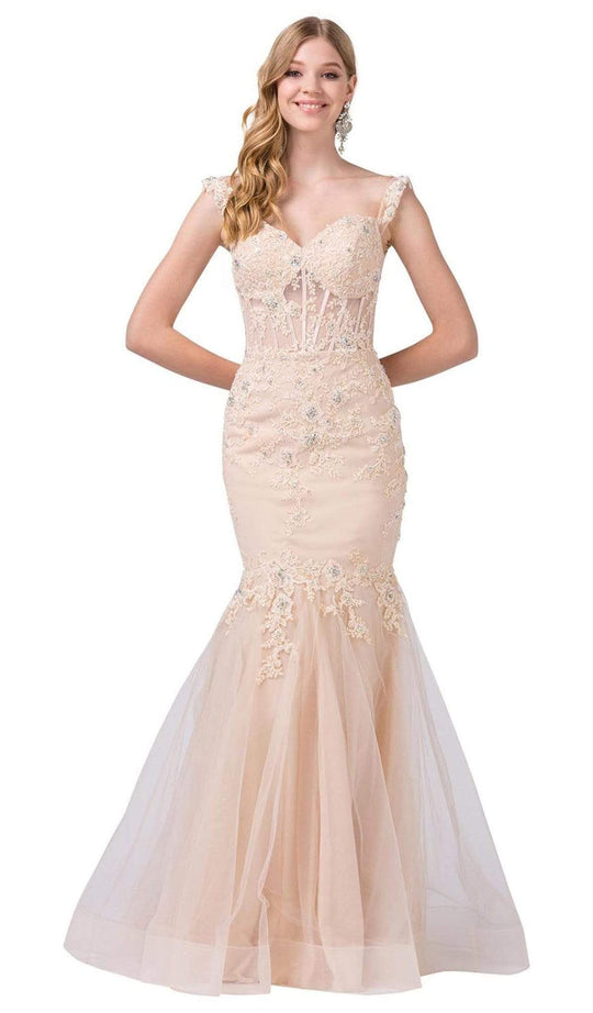 Dancing Queen - 2550 Lace Off-Shoulder Mermaid Dress