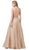 Dancing Queen - 2593 Illusion Plunging V Neck Glitter Mesh Prom Dress Prom Dresses