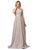 Dancing Queen - 2611 Sweetheart Lace Up Back Metallic Jersey Gown Ball Gowns XS / Rose Gold
