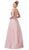 Dancing Queen - 2644 Jewel Studded Gossamer A-Line Gown Special Occasion Dress