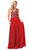 Dancing Queen - 2647 Embellished V-neck A-line Gown Special Occasion Dress XS / Red