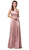 Dancing Queen - 2652 Scoop Neck Embellished A-line Dress Special Occasion Dress XS / Rose Gold