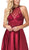 Dancing Queen - 2744 Embellished Halter Pleated A-line Gown Special Occasion Dress