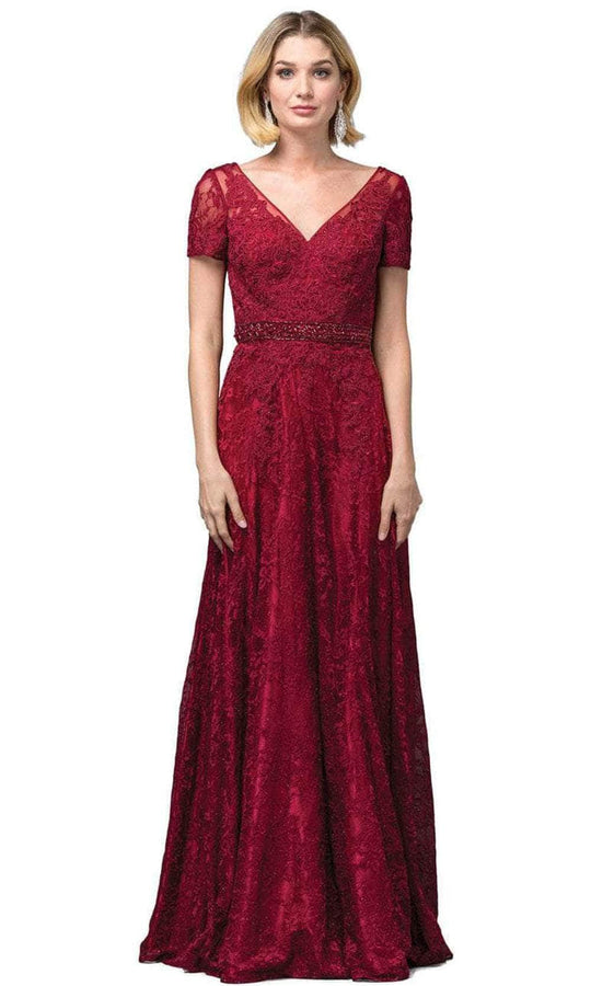 Dancing Queen 2769A - Short Sleeve A-Line Dress