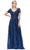 Dancing Queen 2769A - Short Sleeve A-Line Dress Special Occasion Dress XS / Navy