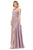 Dancing Queen - 2789 Beaded Lace Embroidery Square Neck A-Line Gown Bridesmaid Dresses XS / Mocha