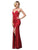 Dancing Queen - 2817 Embellished Plunging V-neck Sheath Dress Evening Dresses XS / Red