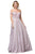 Dancing Queen - 2820 Beaded Off-Shoulder Pleated Ballgown Ball Gowns XS / Dusty Pink