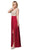 Dancing Queen - 2839 Long Sleeve Beaded Bodice A-Line Dress Prom Dresses XS / Burgundy