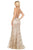 Dancing Queen - 2901 Embellished Deep V-neck Trumpet Dress Prom Dresses