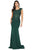Dancing Queen - 2920 Embroidered Bateau Trumpet Dress Mother of the Bride Dresses XS / Hunter Green