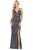 Dancing Queen - 2947 Sleeveless V Neck Glitter Finish Prom Dress Evening Dresses XS / Royal Blue