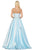 Dancing Queen - 2958 Sleeveless Crisscross Back A-Line Gown Prom Dresses