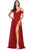 Dancing Queen - 2961 Lace Back Cold Shoulder A-Line Prom Dress Prom Dresses XS / Burgundy