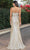 Dancing Queen 2981 - Glittered Deep V-neck Long Gown Special Occasion Dress