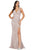 Dancing Queen - 2999 Deep V-neck Embellished Trumpet Dress Evening Dresses XS / Rose Gold