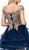 Dancing Queen - 3000 Gold Lace Overlay and Tulle A Line Cocktail Dress Special Occasion Dress