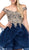 Dancing Queen - 3000 Gold Lace Overlay and Tulle A Line Cocktail Dress Special Occasion Dress