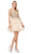 Dancing Queen - 3000 Gold Lace Overlay and Tulle A Line Cocktail Dress Special Occasion Dress XS / Champagne