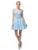 Dancing Queen - 3011 Plunging V-Neck Lace Bodice Homecoming Dress Homecoming Dresses XS / Skyblue