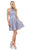 Dancing Queen - 3013 Halter Style Sleeveless Chiffon Cocktail Dress Cocktail Dresses XS / Silver
