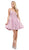 Dancing Queen - 3037 Jeweled Lace Bodice Homecoming Dress Homecoming Dresses XS / Dusty Rose