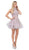 Dancing Queen - 3042 Two Piece Floral Embroidered Homecoming Dress Special Occasion Dress XS / Dusty Pink