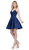 Dancing Queen - 3059 Sleek Pleated Surplice Homecoming Dress Homecoming Dresses XS / Navy