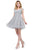Dancing Queen - 3070 Beaded Lace Fit And Flare Cocktail Dress Homecoming Dresses XS / Silver