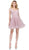 Dancing Queen - 3070 Beaded Lace Off Shoulder Cocktail Dress Homecoming Dresses XS / Dusty Pink
