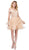 Dancing Queen - 3079 Off Shoulder Tiered Tulle Homecoming Dress Special Occasion Dress XS / Champagne