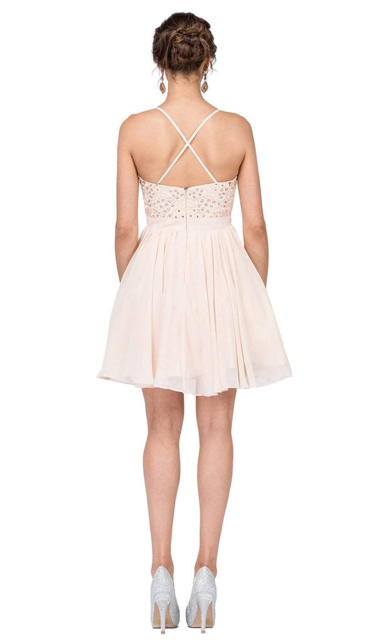 Dancing Queen - 3088 Lace Embroidered Beaded Applique Cocktail Dress