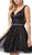 Dancing Queen - 3103 Glitter Mesh Fit and Flare Cocktail Dress Cocktail Dresses