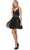 Dancing Queen - 3103 Glitter Mesh Fit and Flare Cocktail Dress Cocktail Dresses XS / Black