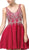 Dancing Queen - 3129 Embellished V-Neck A-Line Cocktail Dress Homecoming Dresses