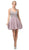 Dancing Queen - 3129 Embellished V-Neck A-Line Cocktail Dress Homecoming Dresses XS / Mocha