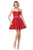 Dancing Queen - 3136 Embellished Strapless Sweetheart A-line Dress Homecoming Dresses XS / Red