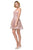 Dancing Queen - 3136 Embellished Strapless Sweetheart A-line Dress Homecoming Dresses XS / Rose Gold